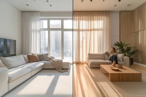 Schéma explicatif montrant un plancher chauffant hydraulique et plusieurs radiateurs muraux, comparant leur mode de diffusion de chaleur dans une maison moderne